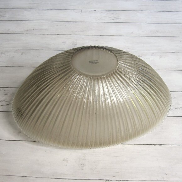 Murano Italy Pleated Glass Bowl Centerpiece Display 16" - Picture 6 of 7